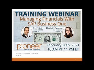 Training: Managing Financials With SAP Business One