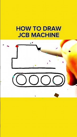 How to draw JCB Machine