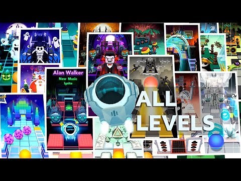 Rolling Sky All Levels 100% Clear - All Crowns & Gems Ignite,MidnightCarnival,Street Basketball etc.