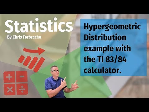 Hypergeometric Distribution example with the TI 83/84 calculator. [Hypergeometric]