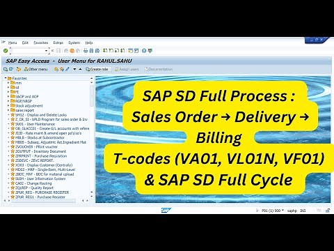 SAP SD Full Process : Sales Order → Delivery → Billing (VA01, VL01N, VF01) & SAP SD Full Cycle