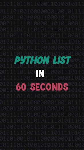 Learn Python List in 60 seconds