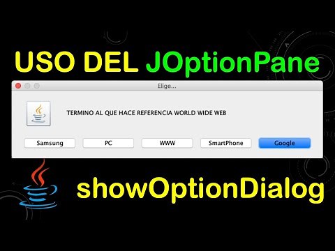 Uso de JOptionPane.showOptionDialog en Java