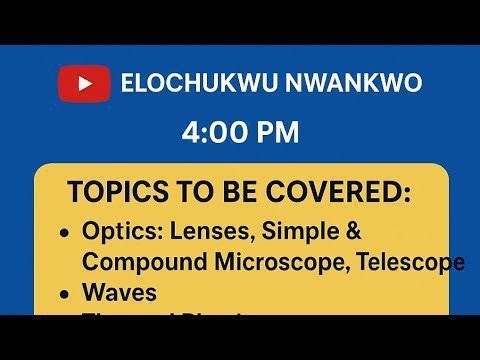 LIVE: Optics & Waves Made Easy 🔥 | Lenses, Microscopes, and Telescope Explained | Physics Tutorial