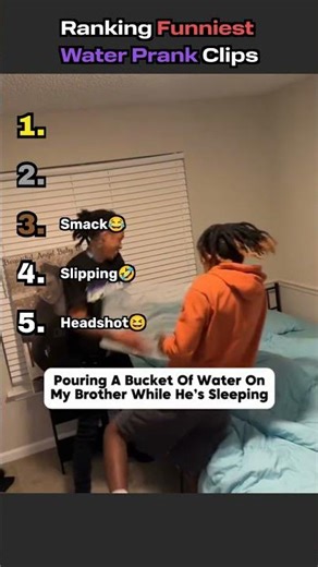 😂RANKING FUNNIEST WATER PRANK IN BED CLIPS!😂#rankup#waterprank#funny