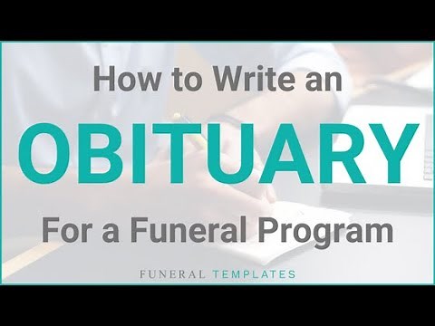How To Write An Obituary For A Funeral Program