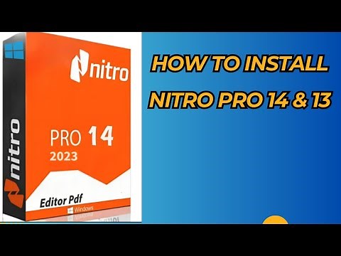 How to Install Nitro Pro 13 & 14 in all windows