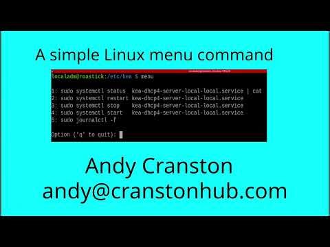A simple Linux menu command