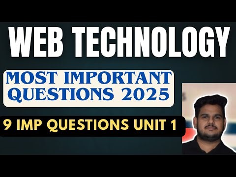 Web Technology Aktu Most Important Questions | Aktu Web Technology 9 Most Important Questions Unit 1