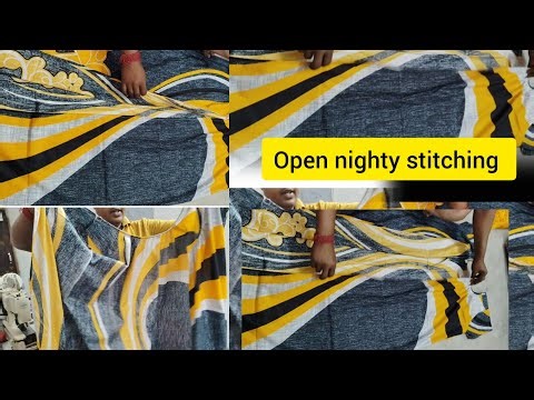🧵 How to Stitch Open Nighty at Home | Easy Nighty Stitching Tutorial for Beginners