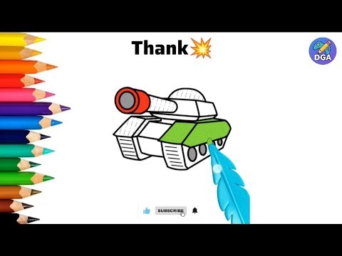 Tank drawing 💥 | टैंक ड्राइंग 🤩 | Easy tank drawing | drawing video |