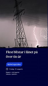 3.6K views | • Blixtrar och dunder. Enligt statistik från SMHI över...