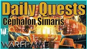 Cephalon Simaris Daily Quest Update 17.8 Warframe