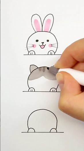 How to draw cute animals easy | Step by step drawing for kids