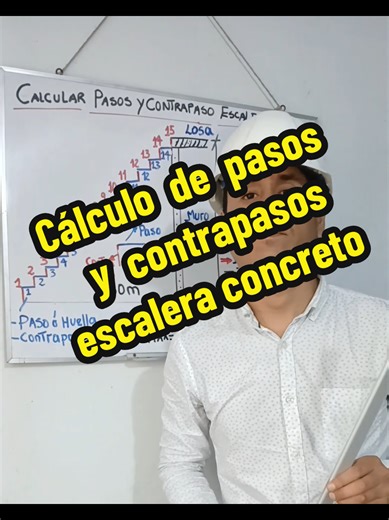 Cálculo de Pasos y Contrapasos en Escaleras de Concreto