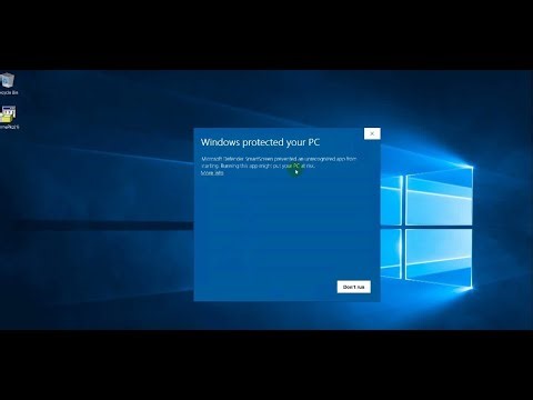Microsoft Defender SmartScreen prevented an unrecognized app from starting