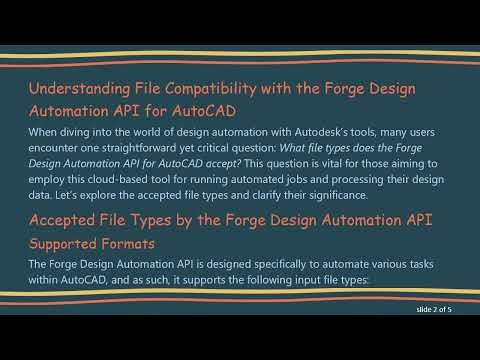 Supported Input File Types for the Forge Design Automation API (AutoCAD)