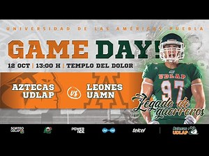 AZTECAS UDLAP vs LEONES UAMN Temporada de Fútbol Americano ONEFA 2024 14 Grandes | TVUDLAP