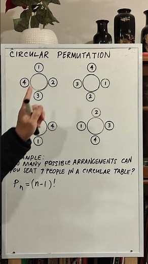 Circular Permutation Example #maths #math #mathematics