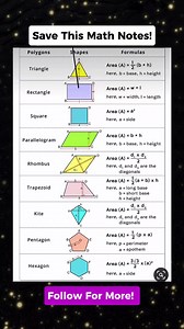 47K views · 541 reactions | Useful Geometry Formulas ☑️ | Math Tricks Tutorial | Facebook