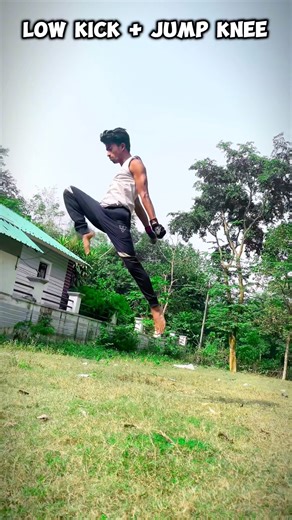 Low kick + Jump knee 🔥💥ll Tutorial ll #taekwando #martialarts #tutorial #shorts