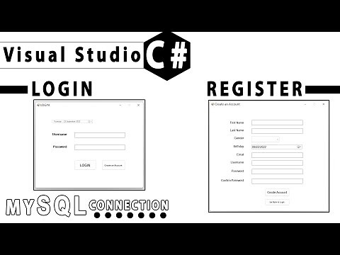 C# Login Form, Register Form, SQL Database, SQL Connection using XAMPP