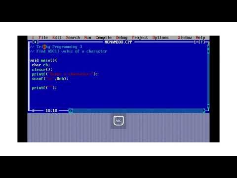Find ASCII Value of a Character in C | Turbo C Program | Beginners Friendly