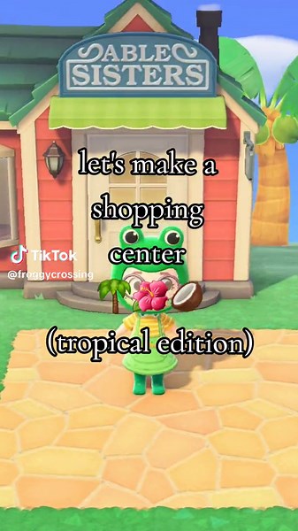 Creating a Tropical Shopping Center in Animal Crossing