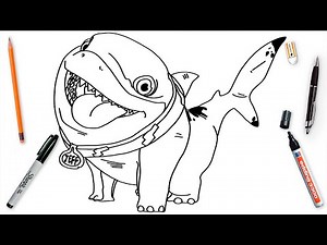 How To Draw Jeff The Landshark Easy Step By Step | Marvel Rivals Art Lesson