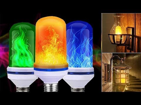 Realistic Flame Flickering Effect Light Bulb