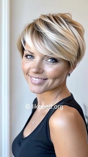💇🏼‍♀️ Modern Short Hairstyle with Platinum Highlights ❤️