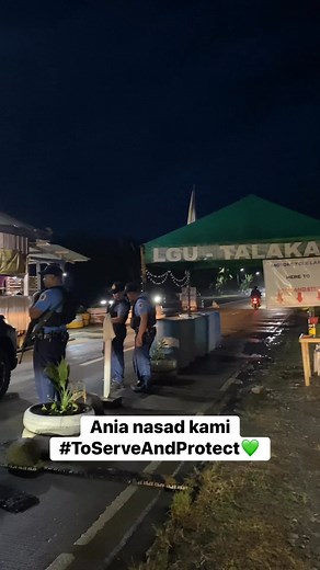 4.5K views · 361 reactions | Law enforcement in action: Checkpoint for everyone’s security  #PoliceOnDuty #hilightseveryonefollowers | Talakag Municipal Police Station | Facebook