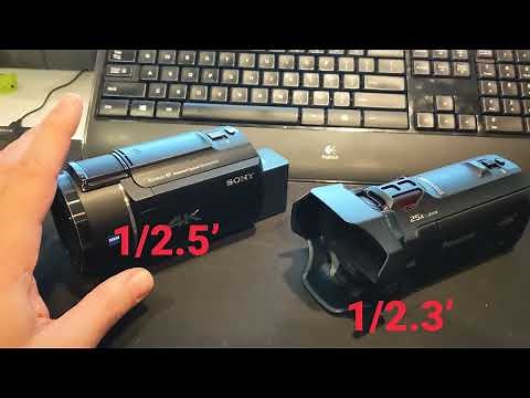Comparing 4K camcorders for size differences. Sony FDR-AX43 vs. Panasonic HC-VX870