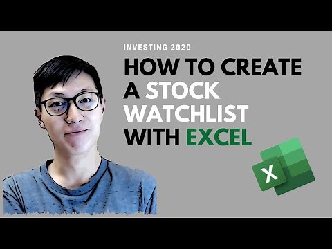 How to create a stock watchlist with Excel | Investing 2020
