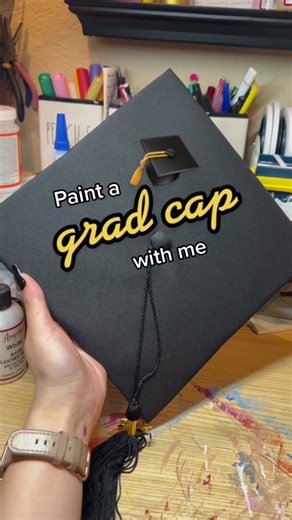 Custom Hand-Painted Grad Cap Artist Showcase
