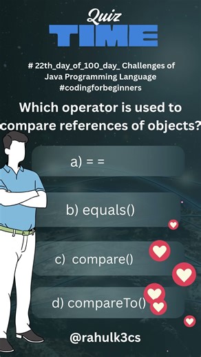 #22th_day_of_100_day_ Challenges of Java Programming Language #codingforbeginners