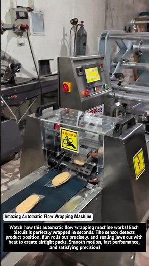 Amazing Automatic Flow Wrapping Machine – Biscuit Packaging Process!