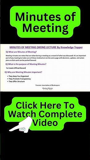 Minutes of Meeting | Minutes of Meeting Format How to Write Meeting Minutes | Meeting Minutes