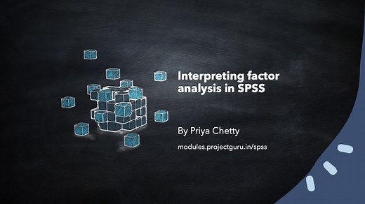 Interpretation of factor analysis using SPSS