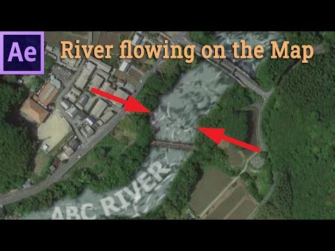 How to make river flowing on the map by Trapcode Mir in After Effects - 153