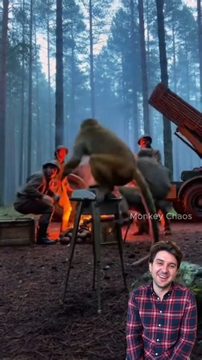 CGI Monkey Accidentally Triggers Rocket Launcher — Ultra-Realistic Film Scene!