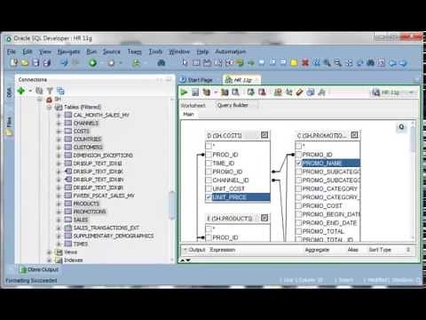 Oracle SQL Developer: Query Builder Demo