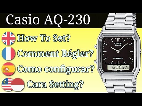 Casio AQ-230 Set Time | Adjust Date & Dual Time Casio Analog Digital Quartz Watch