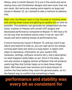 2.4K views · 49 reactions | Reason 12.2.3 is out now and includes a bunch of bug fixes, performance improvements and a bunch of new Combinator widgets. Just launch Reason to download and install the latest update. | Reason Studios | Facebook