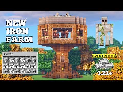 Minecraft | The BEST DESIGN to build your IRON FARM (Bedrock - Java) TUTORIAL