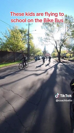 The #BikeBus is always a blast but when its over I watch video & I get to see my students flying to school. This is how students should feel about student transportation. It should be designed for them to thrive. @Bike Bus World