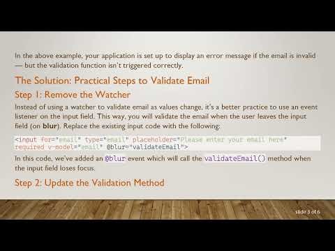 Email Validation Made Easy in Vue.js - A Step-by-Step Guide