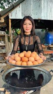 Cooking yummy deep fried egg recipe