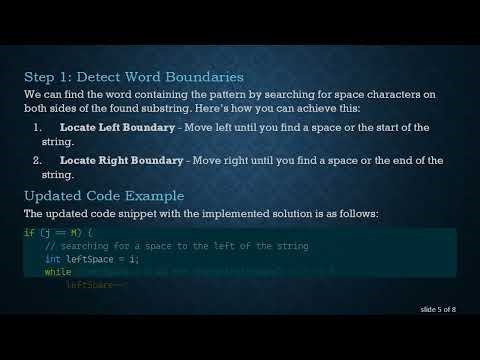 How to Print Words Containing a Pattern with Their Position in Java