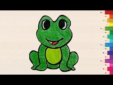 How to draw a Frog for kids easy drawing